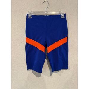 Cherry Mellow Women's Colorblock Biker Shorts Size Small Blue/Orange